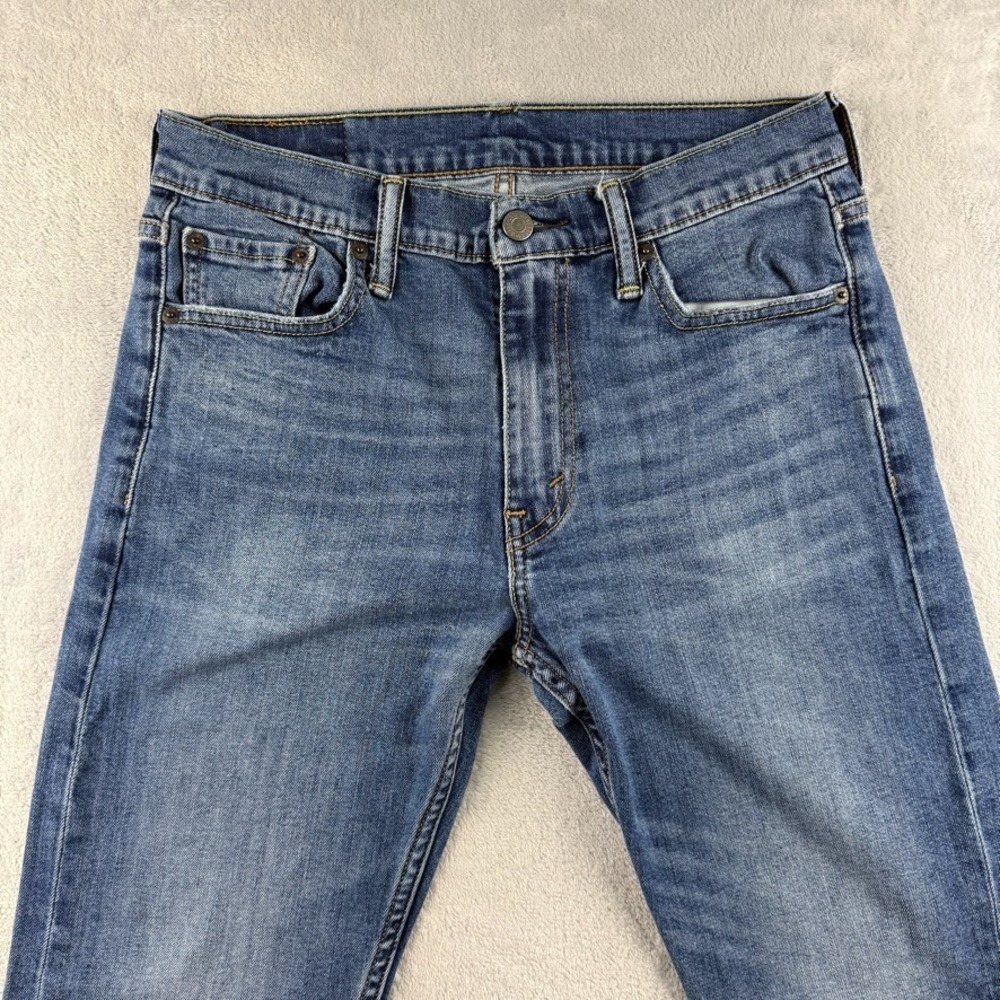 Levis 513 Jeans Mens 30x30 Blue Slim Straight American Stretch Dark Wash Denim